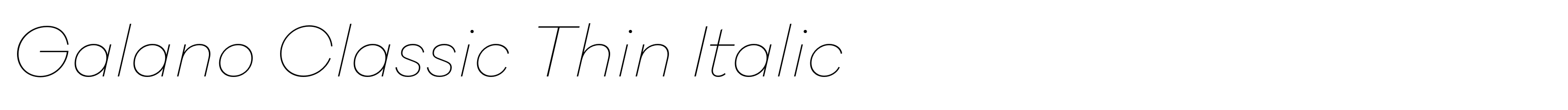 Galano Classic Thin Italic